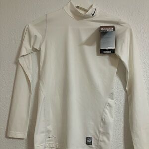Nike Boys White Long Sleeve Shirt NWT